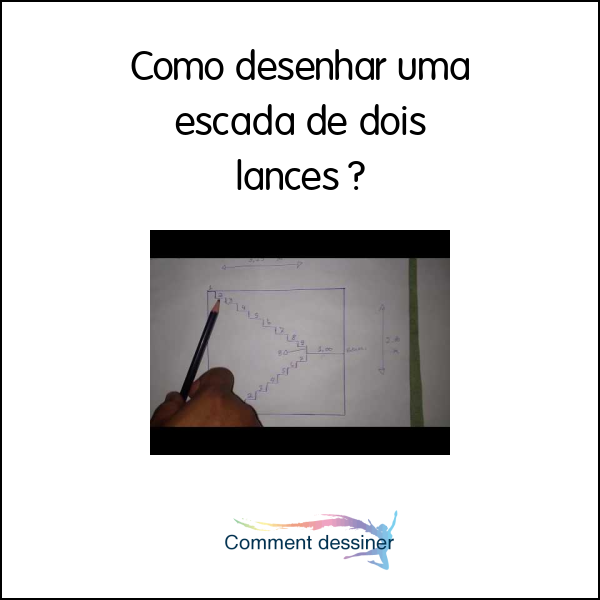 Como desenhar uma escada de dois lances